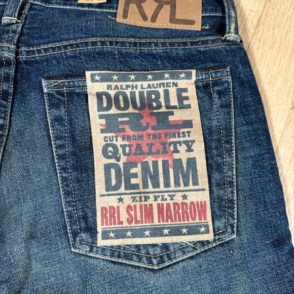 Ralph Lauren Double RL RRL Jeans Size W29XL32 Slim Narrow Brand New With Tags - Picture 9 of 12